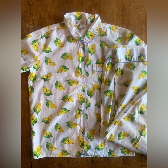 J. Crew Other - J. Crew Yellow and Green Floral Pajamas